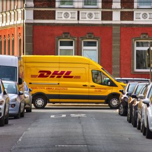 dhl, delivery, cars